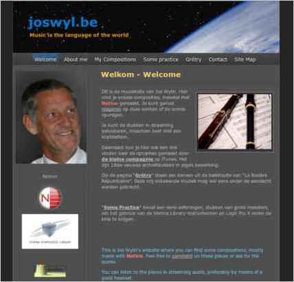 snapshot of home page