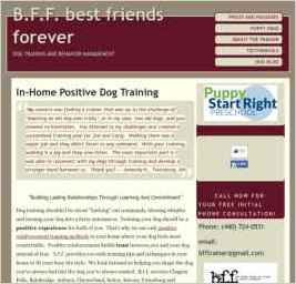 BFF dog training and behavioral management