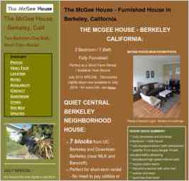 Berkeley Vacation Rental - The McGee House