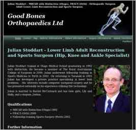 Good Bones Orthopaedics, Julian Stoddart - Lower limb reconstruction and sports orthopaedic surgeon