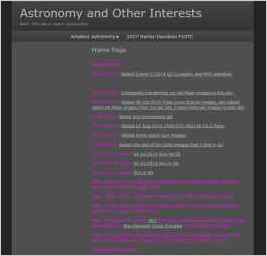 Astronomy and Other Interests