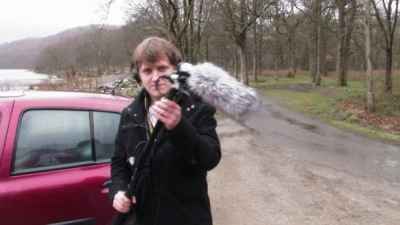 Me attacking the camera man with my equipment.