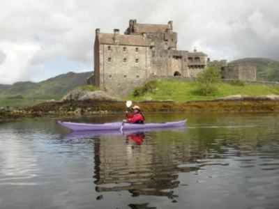 Kayaking at Eilean Donan Castle