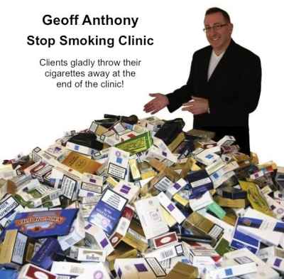 Clients gladly throw their cigarettes away after the Geoff Antho