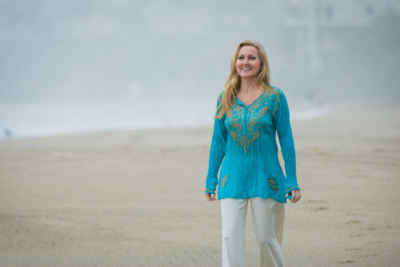 Walking meditation on the beach